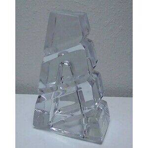 Single ROGASKA Yugoslavia lead crystal "Legacy" BOOKEND 5.75" tall